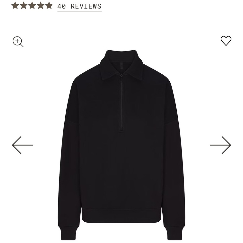 SKIMS COTTON FLEECE
OVERSIZED QUARTER ZIP PULLOVER